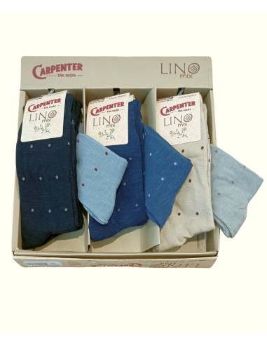 Calzino corto moda uomo in misto lino elasticizzato Carpenter N653 (1 paio)