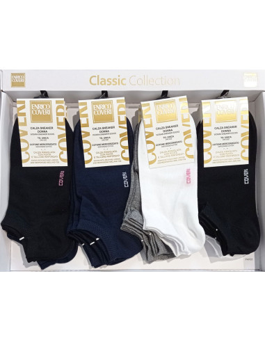 Women's stretch cotton short socks Coveri Dora