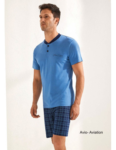 Men's cotton jersey short pajamas Il Granchio GP1125
