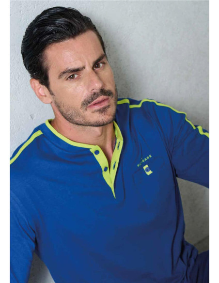 Men's long sleeves cotton jersey calibrated pajamas Navigare 141800C Men's long sleeves cotton jersey calibrated pajamas Navigare 141800C