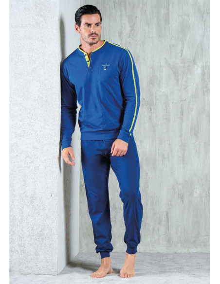Men's long sleeves cotton jersey calibrated pajamas Navigare 141800C Men's long sleeves cotton jersey calibrated pajamas Navigare 141800C