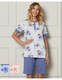 Woman cotton jersey short sleeves pajamas Cippi 5741