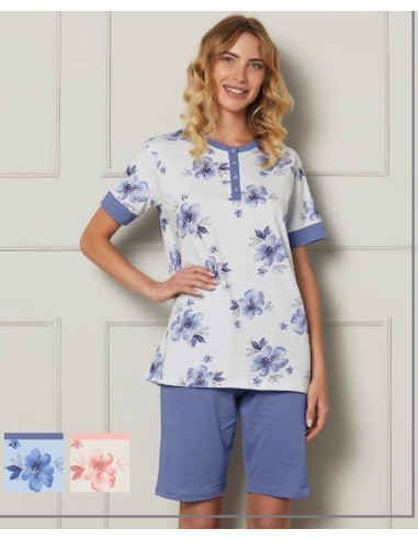 Pigiama donna a manica corta in jersey di cotone Cippi 5741