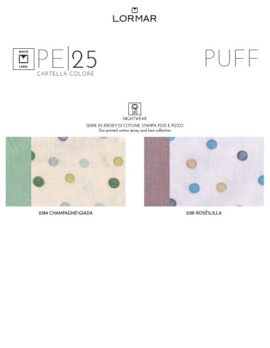 Pigiama donna corto in jersey di cotone Lormar Puff PUF652706 Pigiama donna corto in jersey di cotone Lormar Puff PUF652706