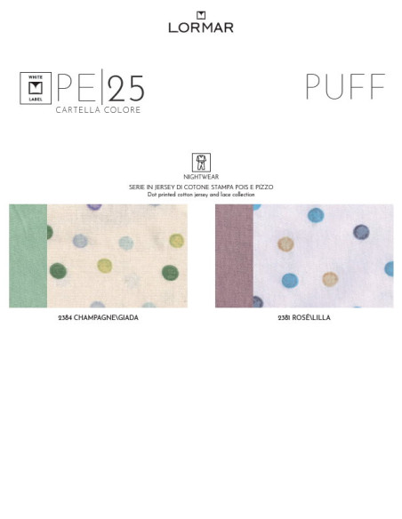 Pigiama donna corto in jersey di cotone Lormar Puff PUF652706 Pigiama donna corto in jersey di cotone Lormar Puff PUF652706