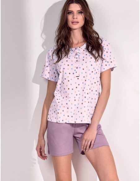 Pigiama donna corto in jersey di cotone Lormar Puff PUF652706 Pigiama donna corto in jersey di cotone Lormar Puff PUF652706