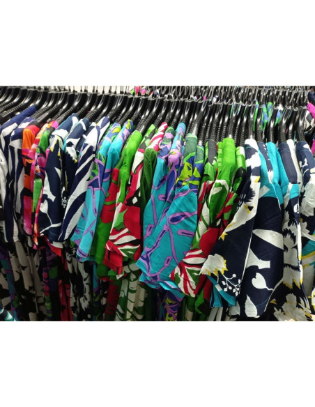 Abito donna a manica corta in viscosa fantasia Marila KF1740