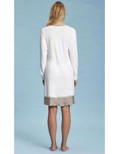 Woman viscose and saten long sleeves calibrated nightdress Andra 7399C 2
