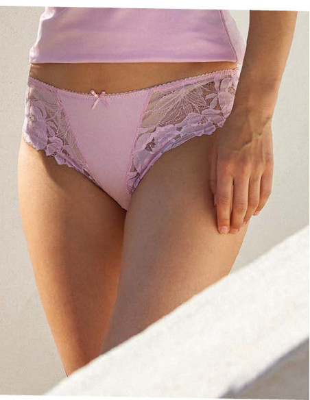 Gruppo 2 slip donna in pizzo colorato e cotone Jadea 6517