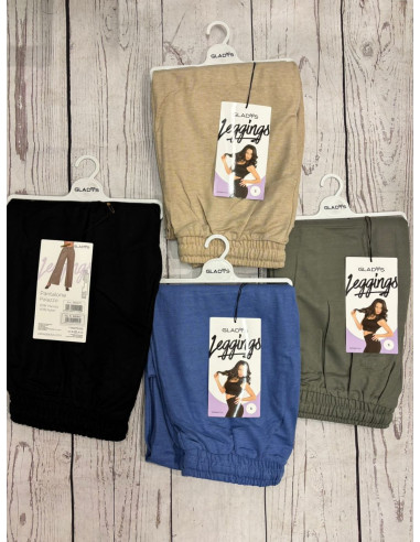 Pantalone donna palazzo in jersey di viscosa Gladys PD1671 Pantalone donna palazzo in jersey di viscosa Gladys PD1671