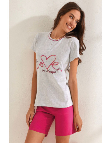 Pigiama donna a manica corta in jersey di cotone Il Granchio Lady GP5101