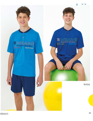 Boy's cotton jersey short pajamas Il Granchietto GP4130