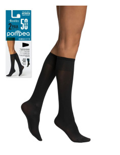 Group of 2 pairs opaque knee-highs Pompea Micro 50