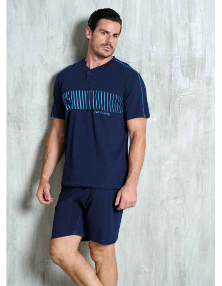 Men's cotton jersey short pajamas Navigare 141822 Men's cotton jersey short pajamas Navigare 141822