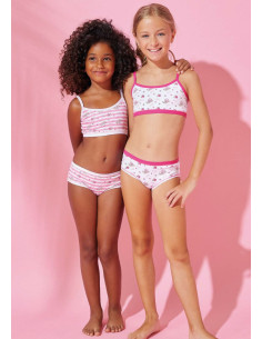 Girl's set with stretch cotton brassiere and briefs Jadea 219