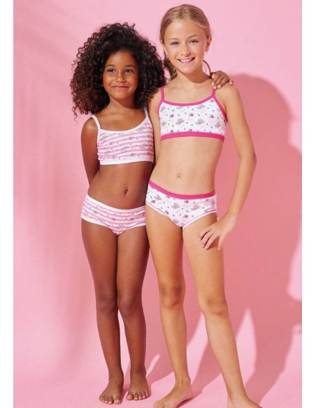 Girl's set with stretch cotton brassiere and briefs Jadea 219