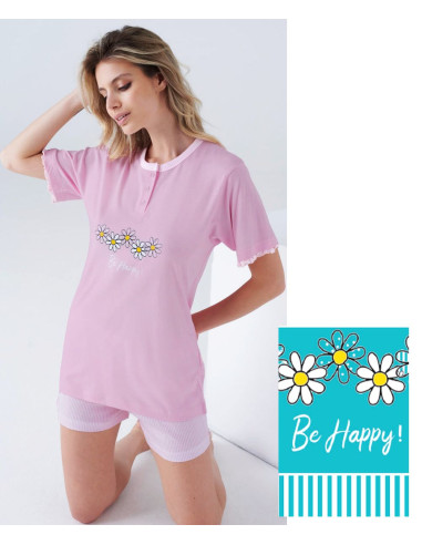 Pigiama donna a manica corta in cotone Karelpiu' KC8101
