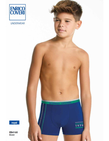 Gruppo 6 boxer ragazzo in cotone elasticizzato Enrico Coveri EB4168