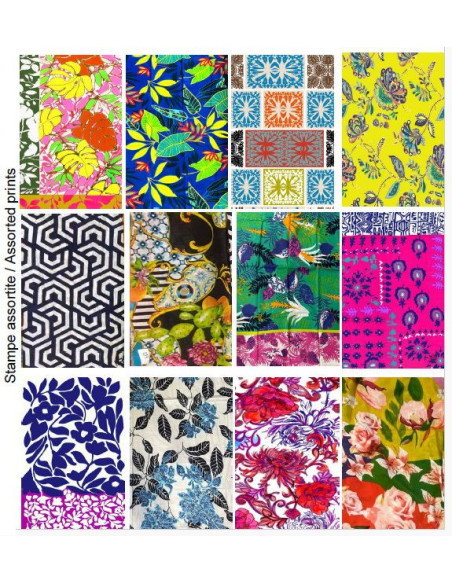 Woman poncho in patterned cotton Marila Poncho Short