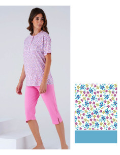 Women's short cotton jersey pajamas Karelpiu' KC8048