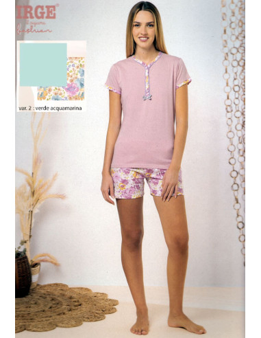Woman short sleeves cotton jersey pajamas Irge MIC2318