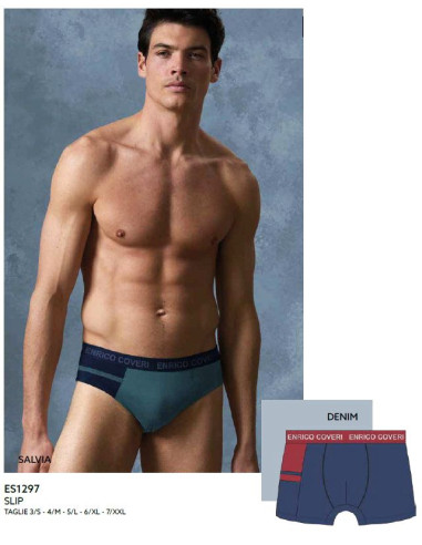 Gruppo 6 slip uomo in cotone elasticizzato Enrico Coveri ES1297