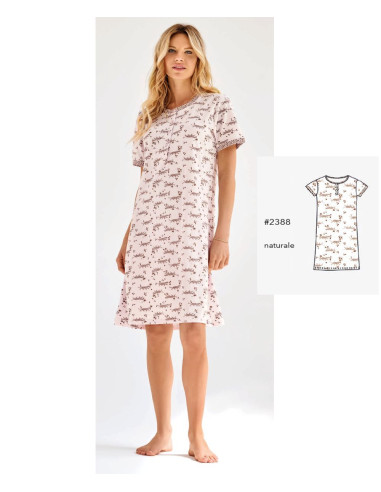 Women's cotton jersey nightdress Infiore Ghepard GHP632720