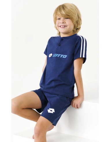 Pigiama corto da bambino in jersey di cotone Lotto LP7024