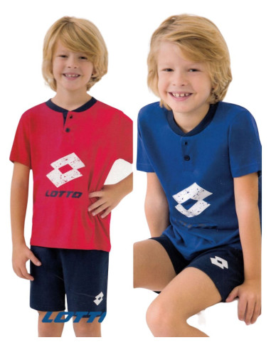Pigiama corto da bambino in jersey di cotone Lotto LP7023