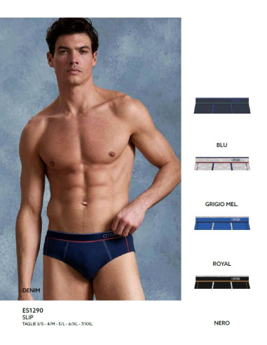 Gruppo 6 slip uomo in cotone elasticizzato Enrico Coveri ES1290