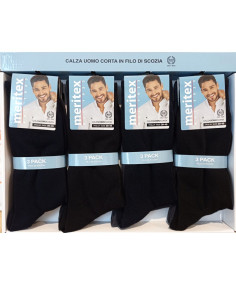 Group of 3 elastic cotton men short socks Meritex 8201