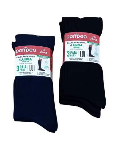 Group 3 pairs LONG smooth microfiber socks Pompea Liscio L Group 3 pairs LONG smooth microfiber socks Pompea Liscio L