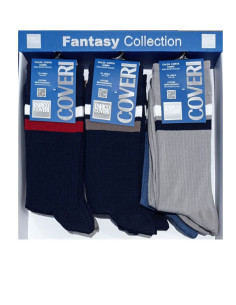 Men's elastic cotton short socks Coveri Dynamic Ass.305