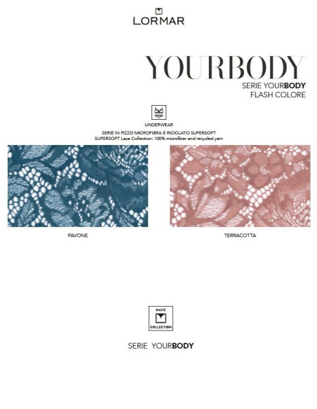 Body imbottito in pizzo e microfibra Lormar YourBody  3412L