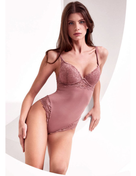Lace and microfiber stretch padding body Lormar YourBody 3412L Lace and microfiber stretch padding body Lormar YourBody 3412L