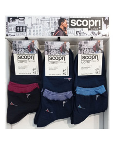 Men's elastic cotton bike short socks Prisco Hopkins (1 pair)