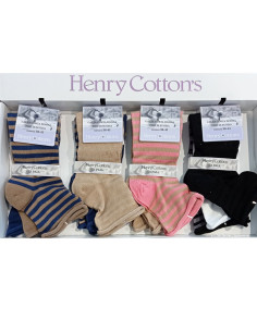 Gruppo 3 paia calzini corti donna in cotone elasticizzato Henry Cotton's 51611