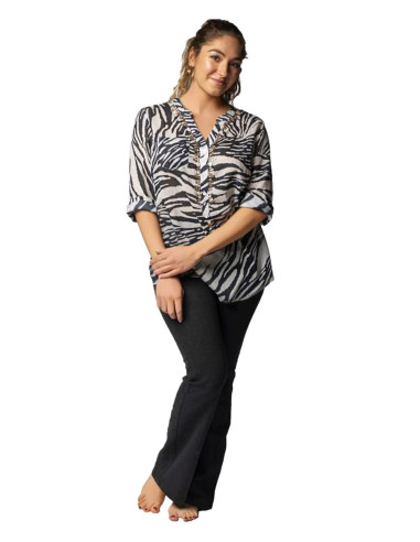 Women's patterned cotton blouse Marila 24806