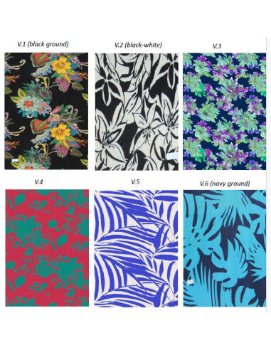 Woman patterned viscose wide shoulder...