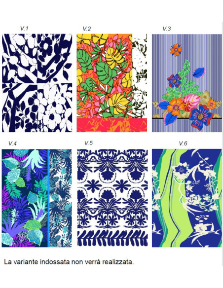 Woman dress with 3/4 sleeves in patterned cotton Marila 5830 Woman dress with 3/4 sleeves in patterned cotton Marila 5830