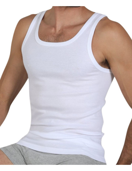 Canottiera uomo spalla larga in cotone mercerizzato Fragi 1240 Alex Canottiera uomo spalla larga in cotone mercerizzato Fragi 1240 Alex