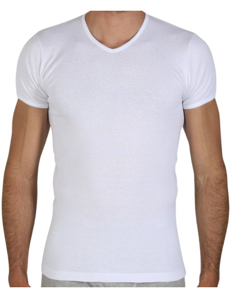 T-shirt uomo in cotone scavo a V Fragi 730