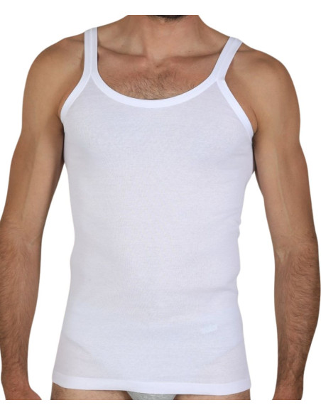 Men mercerized cotton jersey thin straps vest Fragi 1440