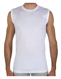 Maglia uomo smanicata in cotone Fragi Rudy