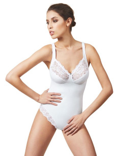 Body modellante in microfibra e pizzo Papillon S188 Coppa C