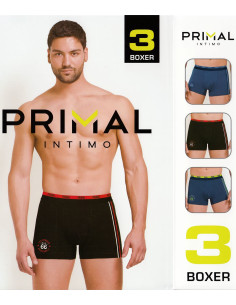Gruppo 3 boxer uomo in cotone elasticizzato Primal B355