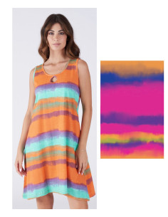 Women's wide shoulder cotton jersey nightdress Karelpiu' KC8364