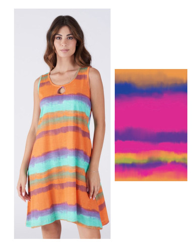 Camicia da notte donna a spalla larga in cotone Karelpiu' KC8364