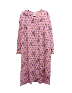 Camicia da notte donna a manica lunga in cotone Moquette Amelie