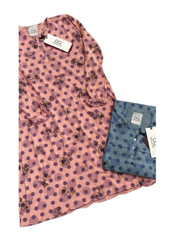 Camicia da notte donna a manica lunga in cotone Moquette Amelie Camicia da notte donna a manica lunga in cotone Moquette Amelie